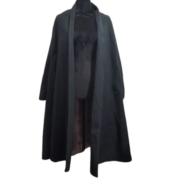Vintage Cee -Dee Honey Comb Pattern Black Women's Cloak Size 6 ! Read Below ! - Picture 8 of 12